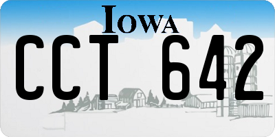IA license plate CCT642