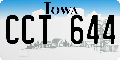 IA license plate CCT644