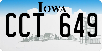 IA license plate CCT649