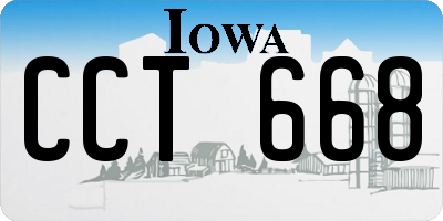 IA license plate CCT668
