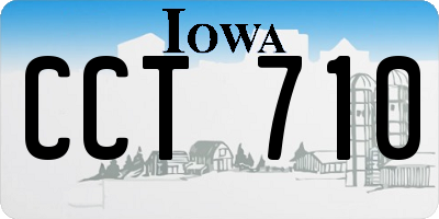 IA license plate CCT710