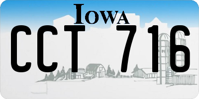 IA license plate CCT716