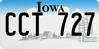 IA license plate CCT727