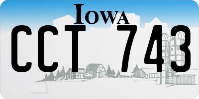 IA license plate CCT743