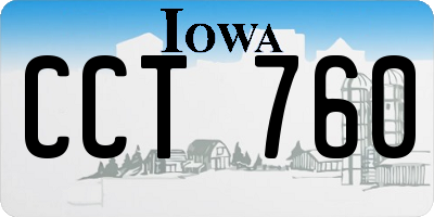 IA license plate CCT760