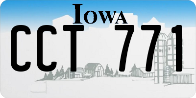 IA license plate CCT771
