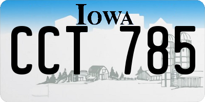 IA license plate CCT785
