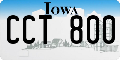 IA license plate CCT800