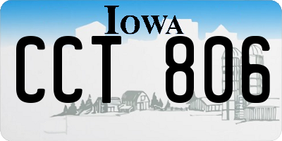 IA license plate CCT806