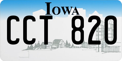 IA license plate CCT820
