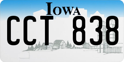 IA license plate CCT838