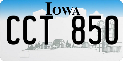 IA license plate CCT850