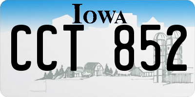 IA license plate CCT852