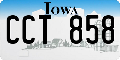 IA license plate CCT858