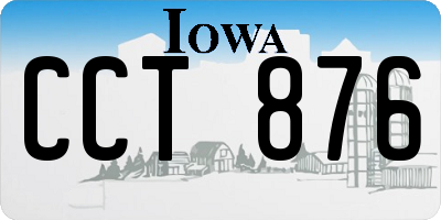 IA license plate CCT876