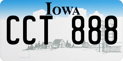 IA license plate CCT888
