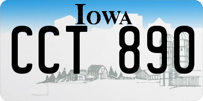 IA license plate CCT890