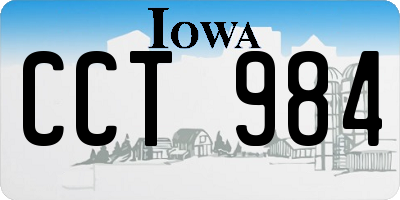 IA license plate CCT984