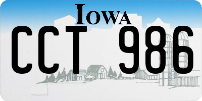 IA license plate CCT986