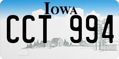 IA license plate CCT994
