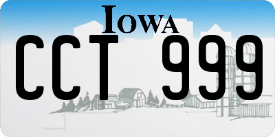 IA license plate CCT999