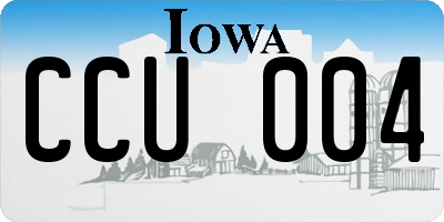 IA license plate CCU004