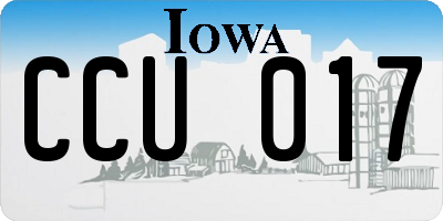 IA license plate CCU017
