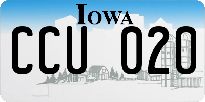 IA license plate CCU020