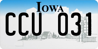 IA license plate CCU031
