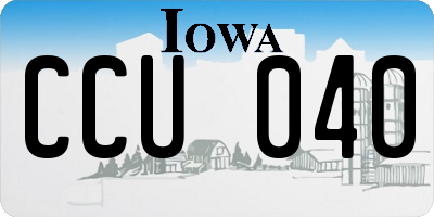 IA license plate CCU040