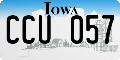 IA license plate CCU057