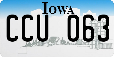 IA license plate CCU063