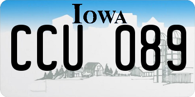 IA license plate CCU089