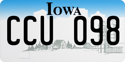 IA license plate CCU098