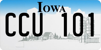IA license plate CCU101