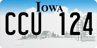 IA license plate CCU124
