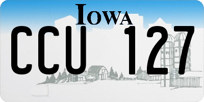IA license plate CCU127