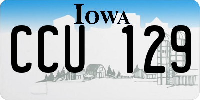IA license plate CCU129