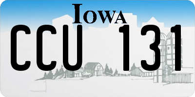 IA license plate CCU131