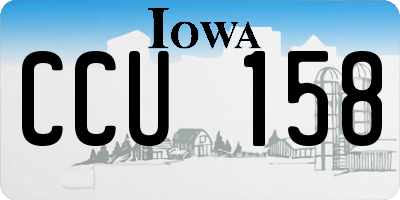 IA license plate CCU158