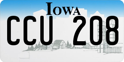 IA license plate CCU208