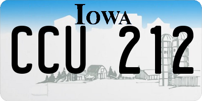 IA license plate CCU212