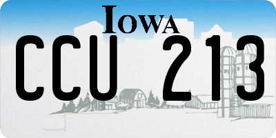 IA license plate CCU213