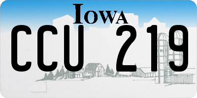 IA license plate CCU219