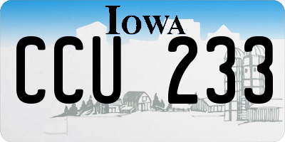 IA license plate CCU233