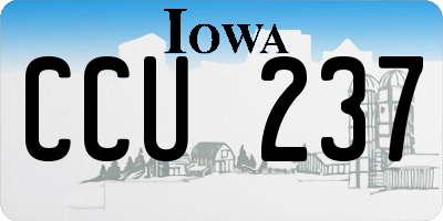 IA license plate CCU237