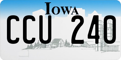 IA license plate CCU240