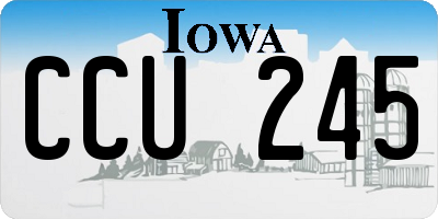 IA license plate CCU245