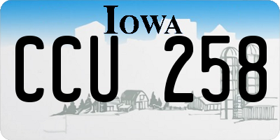 IA license plate CCU258