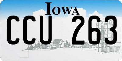 IA license plate CCU263